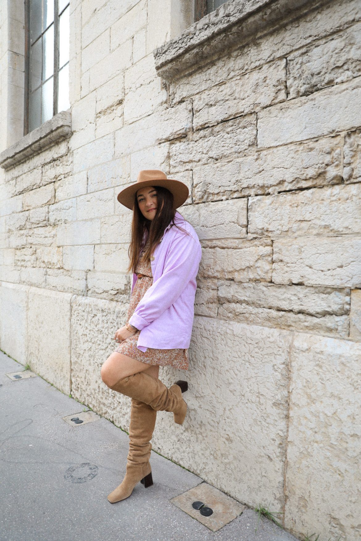 Robe Chemise J.CREW Lilas - Taille 00, Manches Longues, Milieu De Mollet, Neuve Avec étiquettes